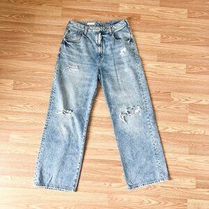 Anthropologie Pilcro High Rise Wide Leg Jeans Light/medium wash size 30